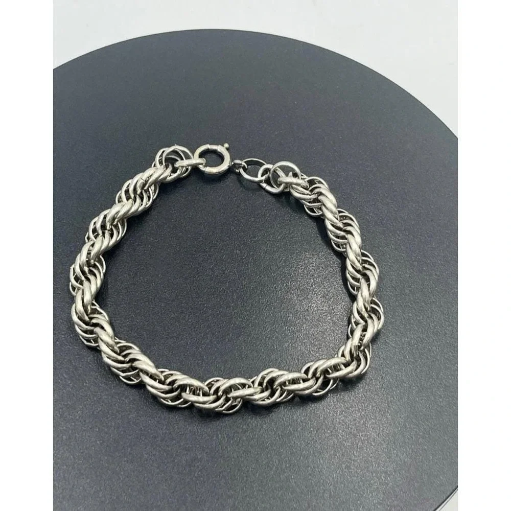White 1/20 12k GF Gold Filled Rope chain bracelet 8